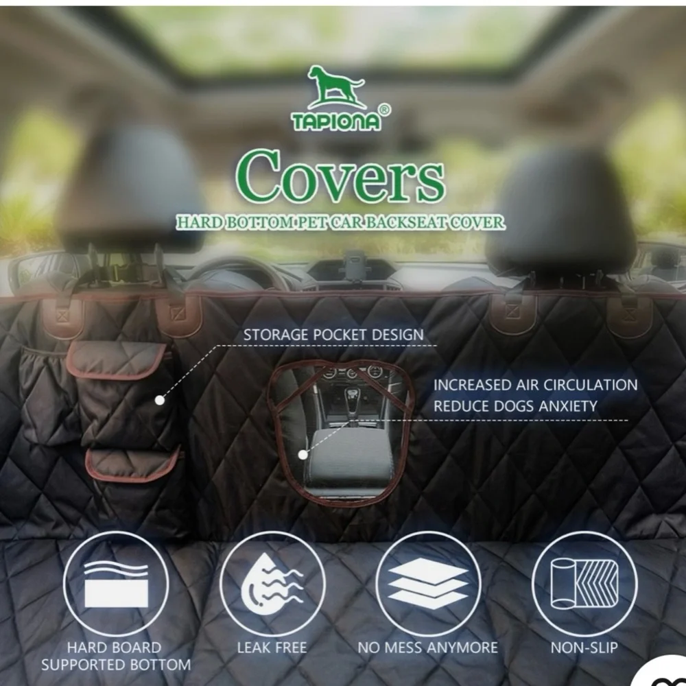 Gray Quilted Dog BackSeat‎ Cover Hammock
